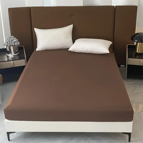 ⭐⭐⭐⭐⭐ (50,000+ Happy Customers) Jointless Recommended Terry Cotton 100% Waterproof Fitted Style Mattress Protector- Brown