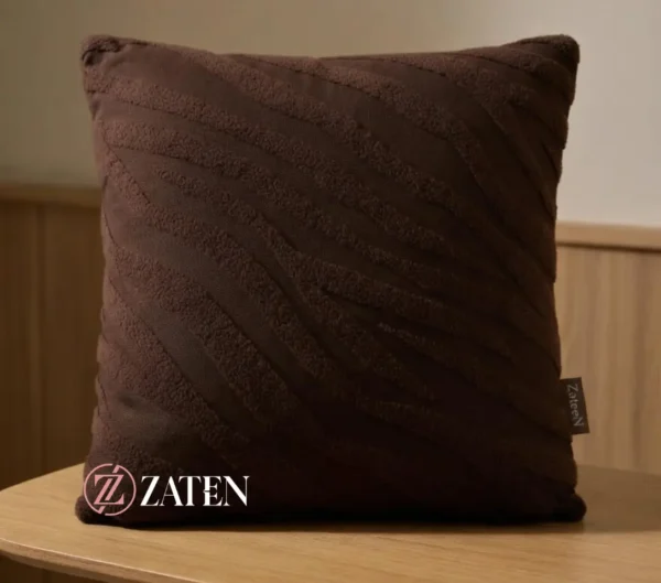 Zebra Style Cushion Covers- Dark Brown