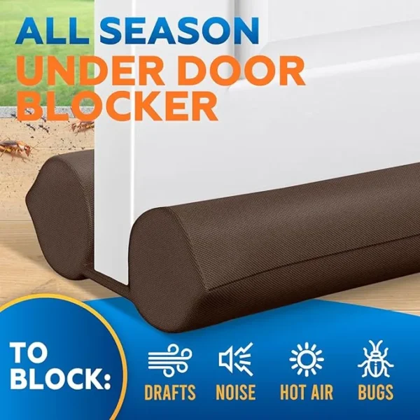 38”  Door Draft Stopper – Adjustable Noise, Light & Odor Blocker