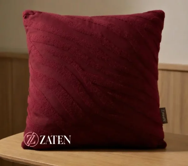 Zebra Style Cushion Covers- Mehroon