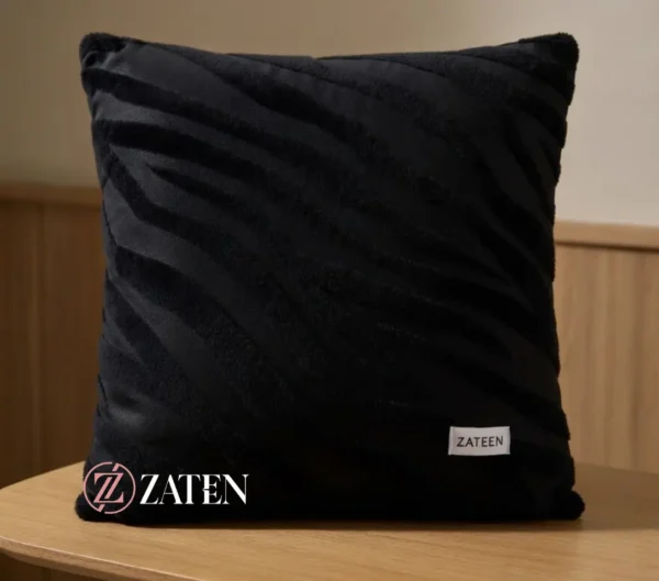 Zebra Style Cushion Covers- Black