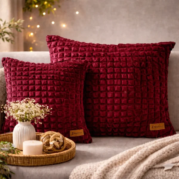 Bubble Style Cushion Covers- Mehroon