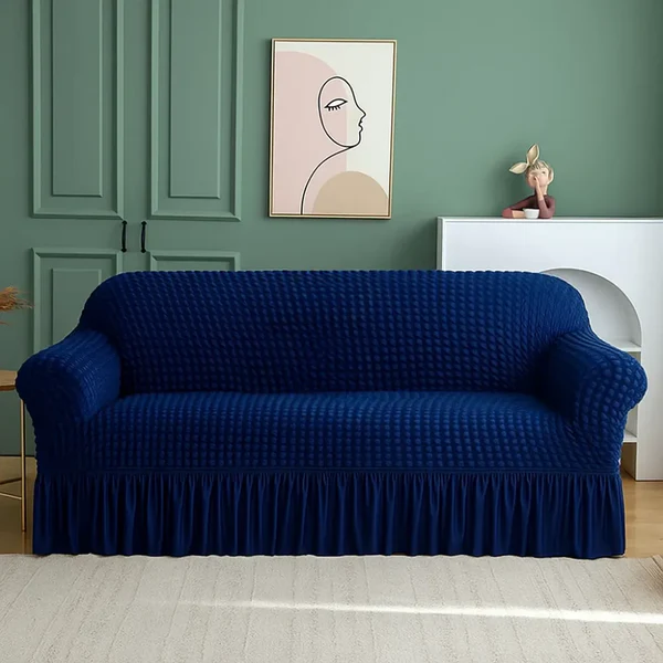 Bubble Design Sofa Cover- Blue