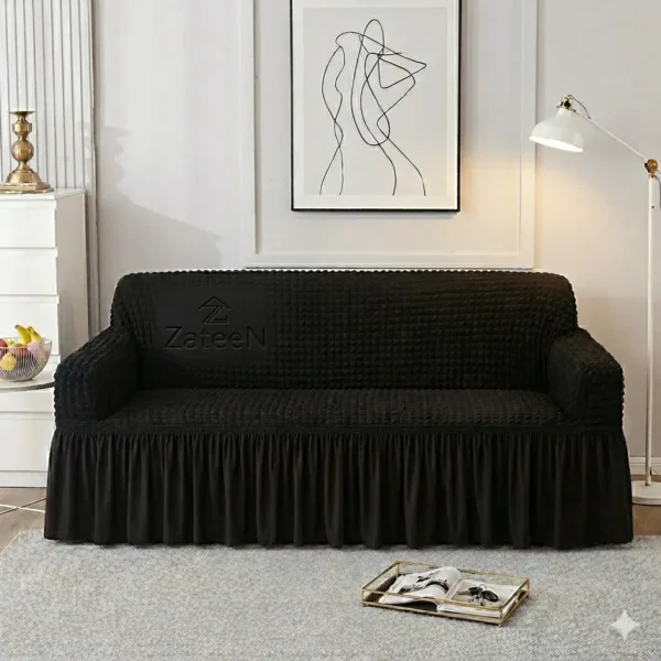 Bubble Design Sofa Cover- Black