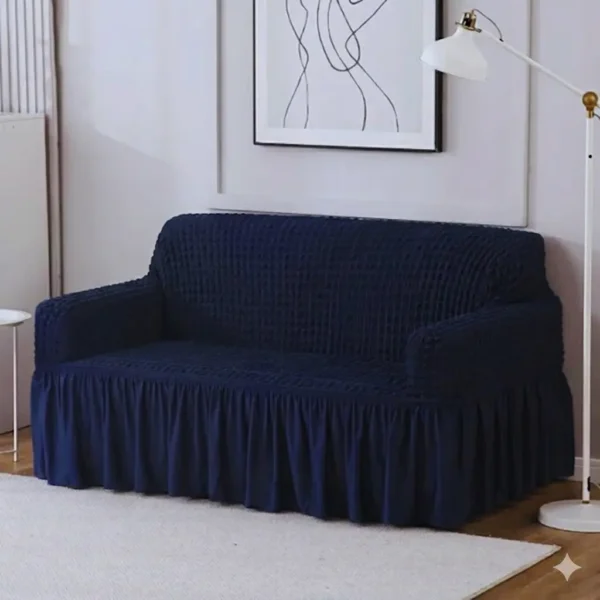 Bubble Design Sofa Cover- Blue