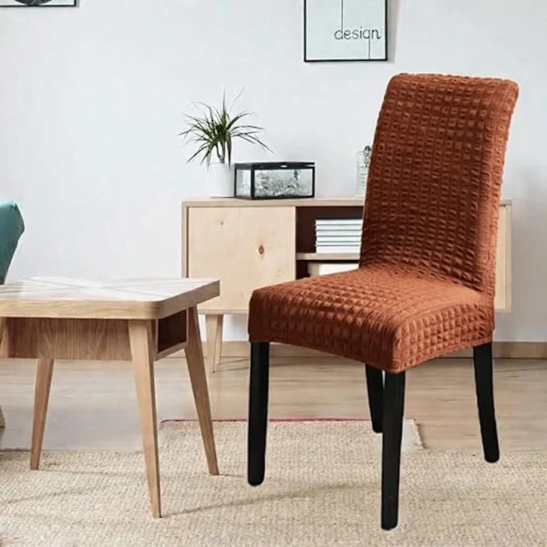 Bubble Fabric Chair Cover – Copper Brown