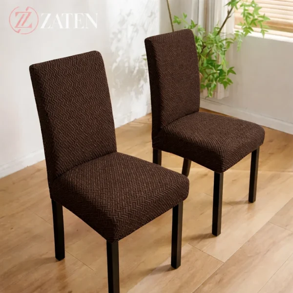 Jacquard Tuftile Chair Cover – Dark Brown