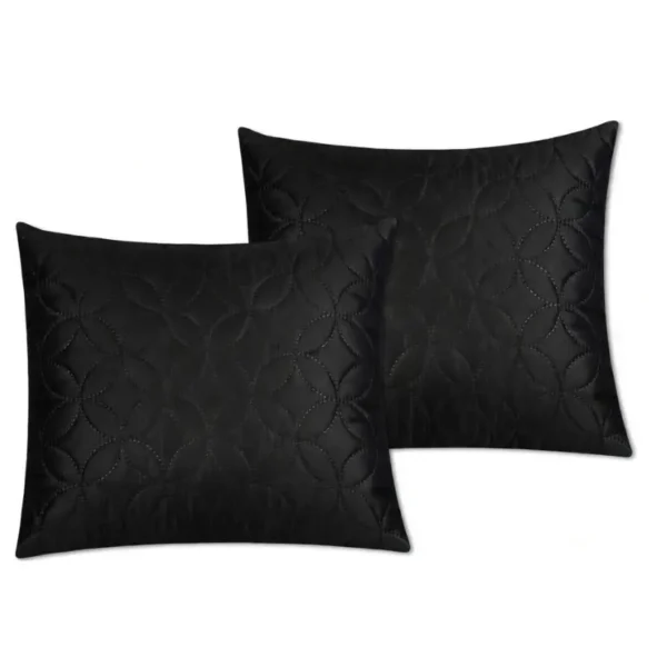 Quilted Style Cushion Covers- Black