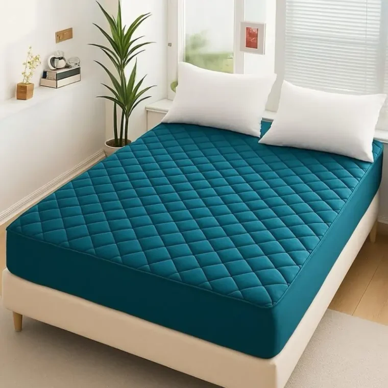Soft Cotton Quilted 100% Waterproof Fitted Mattress Protector-Zink