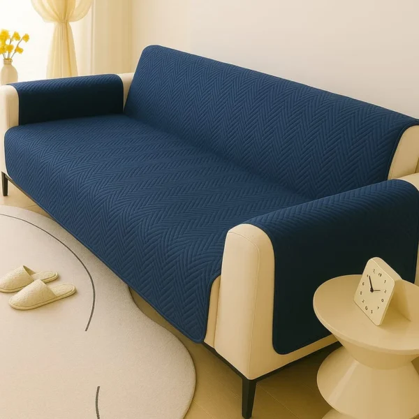 Ultra Sonic Sofa Runner- Sofa Coat Weavy Design- Blue