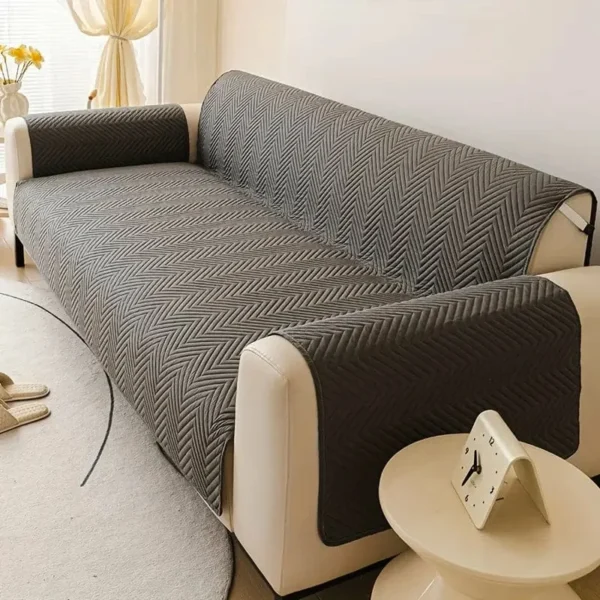 Ultra Sonic Sofa Runner- Sofa Coat Weavy Design- Grey