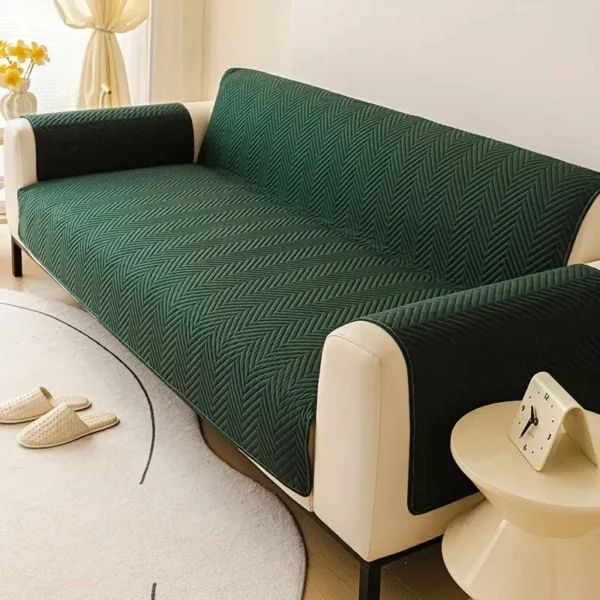 Ultra Sonic Sofa Runner- Sofa Coat Weavy Design- Green