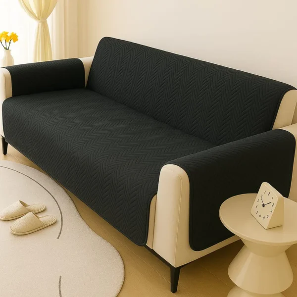 Ultra Sonic Sofa Runner- Sofa Coat Weavy Design- Black