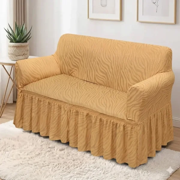 Zebra Design Sofa Cover- Skin Golden