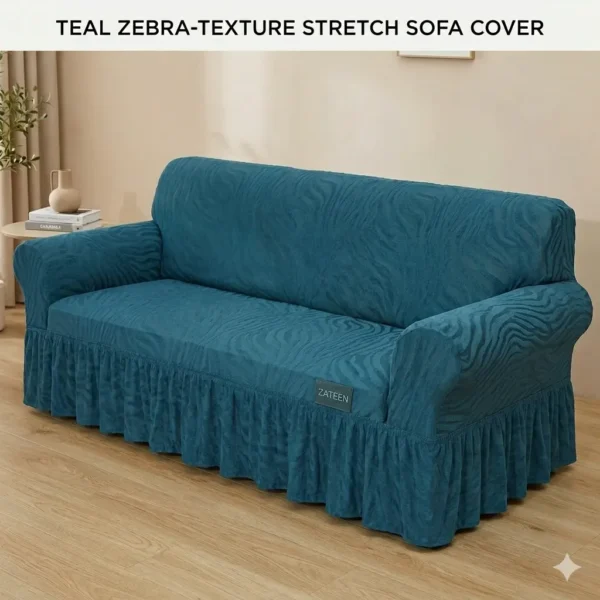Zebra Design Sofa Cover- Zink