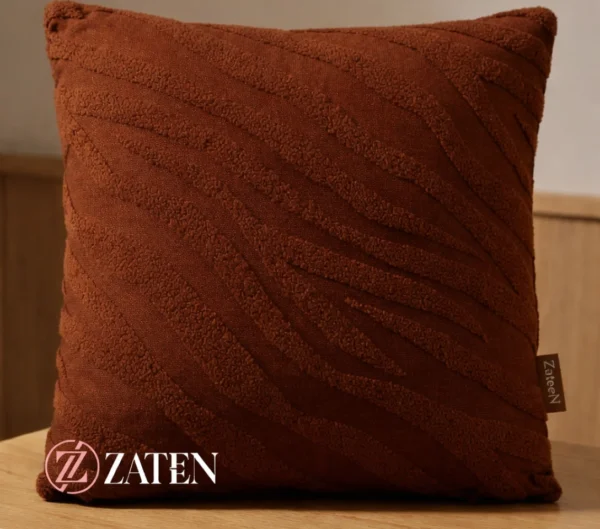 Zebra Style Cushion Covers- Copper Brown