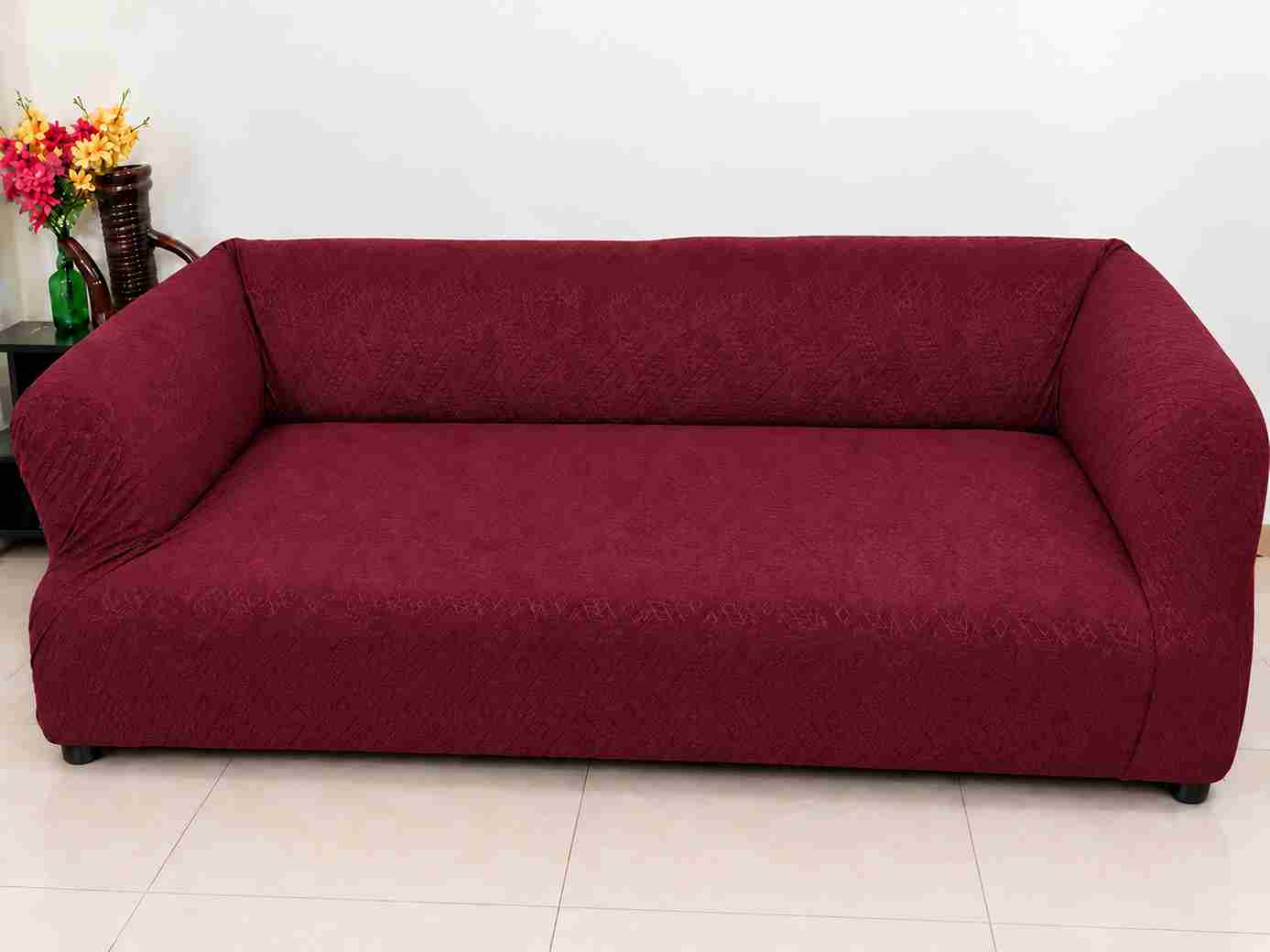 Royal Wave Sofa Covers– Mehroon