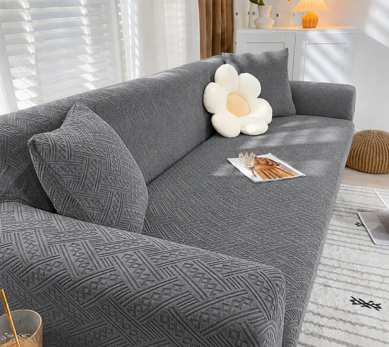 Royal Wave Sofa Covers– Grey