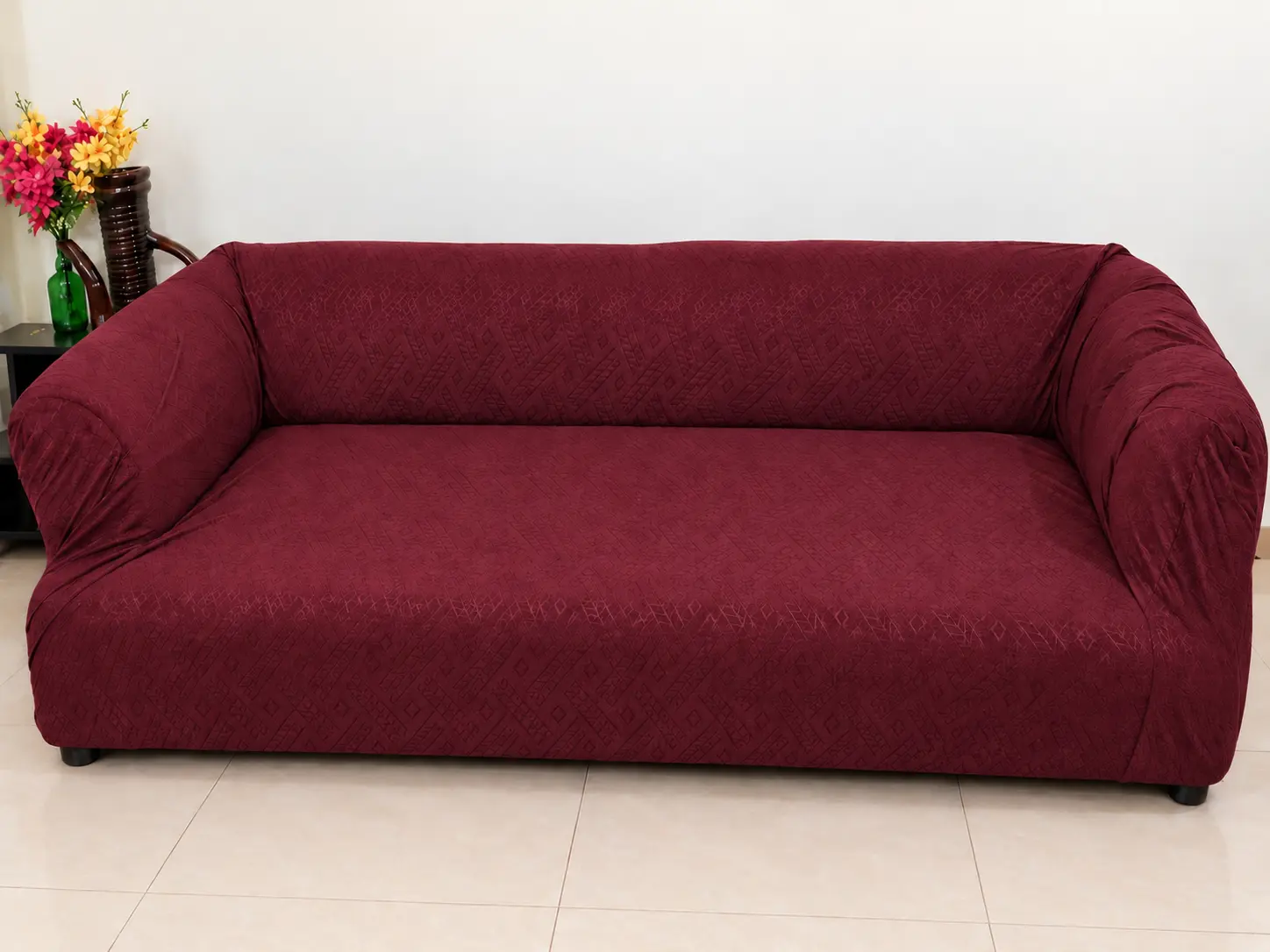 Royal Wave Sofa Covers– Mehroon