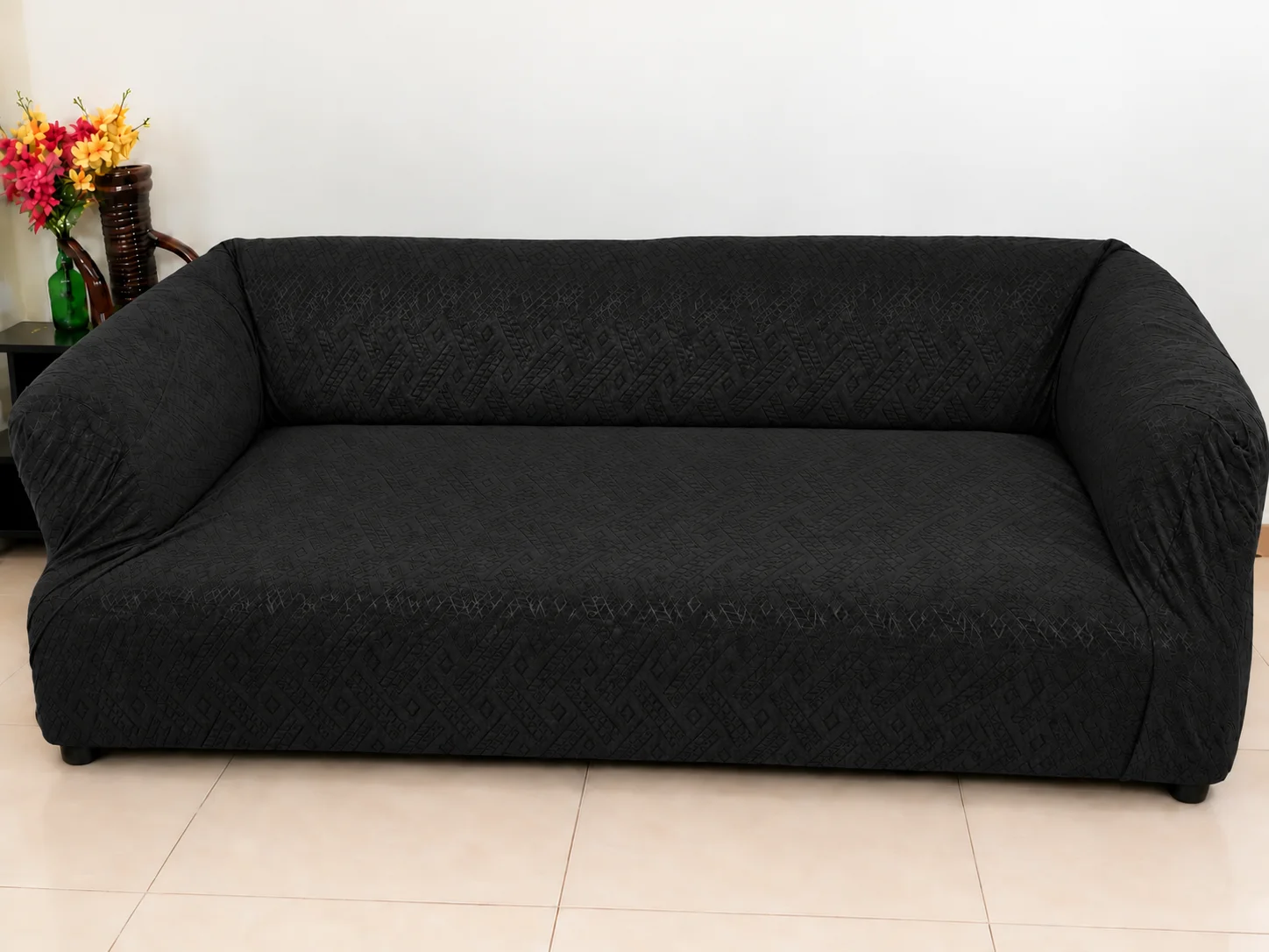 Royal Wave Sofa Covers– Black